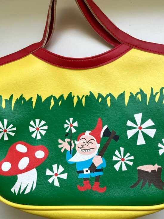 Paul Frank Handbags - Rare Vintage Paul Frank Garden Gnome Vinyl Tote Bag Purse